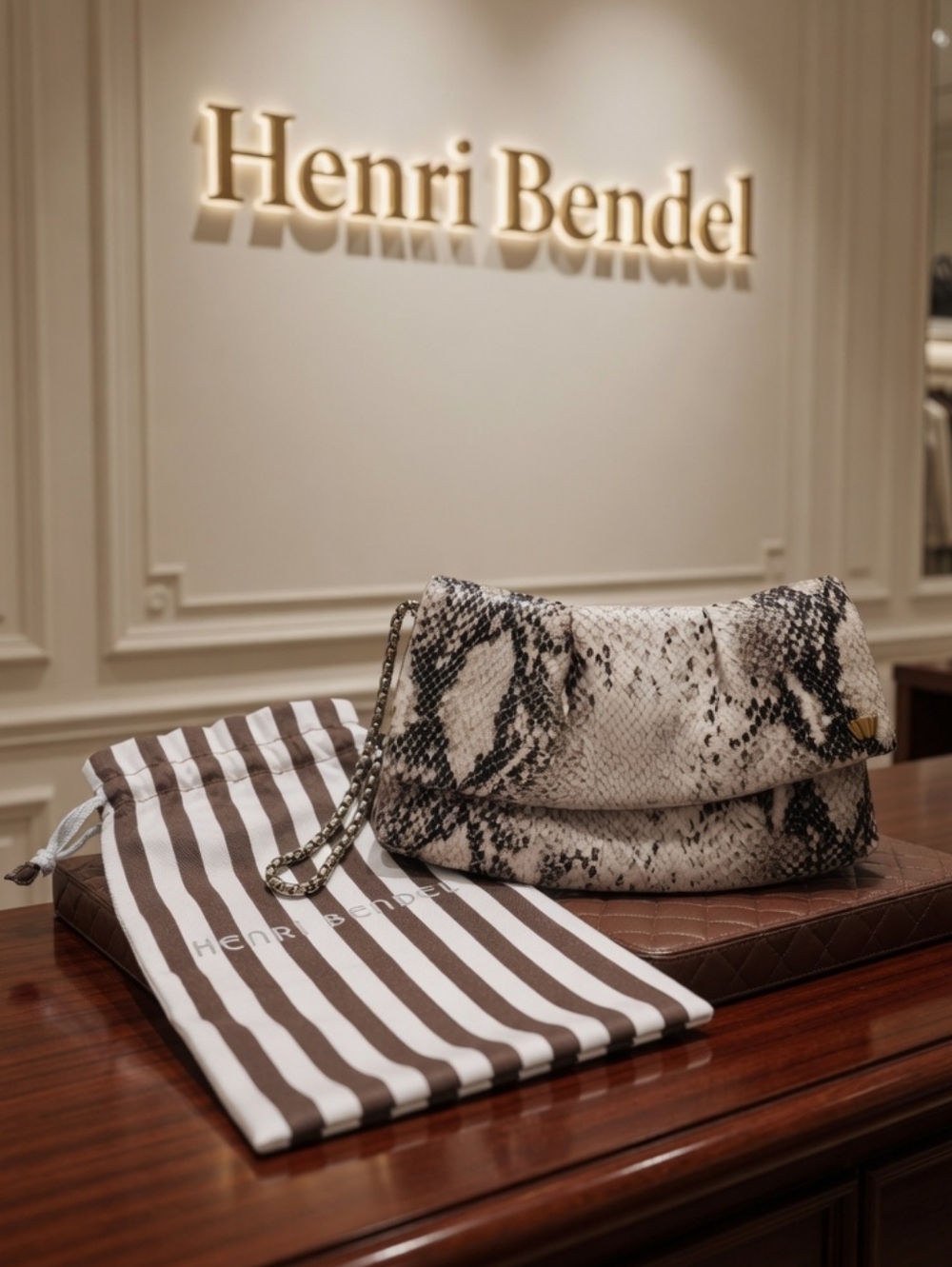 Henri Bendel Snake Print Wristlet
